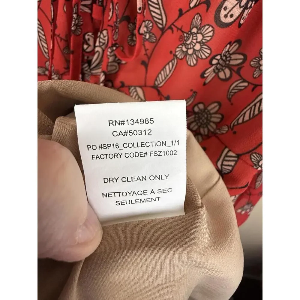 For Love & Lemons Boho Red Floral Pia romper size‎ M Boho Free - Picture 11 of 11